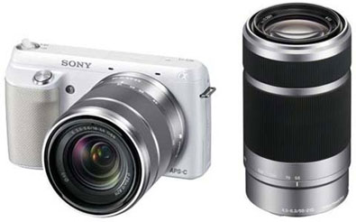dslr camera with twin lens kit on Features of SONY NEX-F3 Twin Kits 18-55mm + 55-210mm Lens DSLR Camera ...